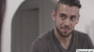 Gorgeous TS Khloe Kay analed by Dante in kitchen