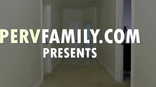 Blonde skinny stepsister helps with masturbation