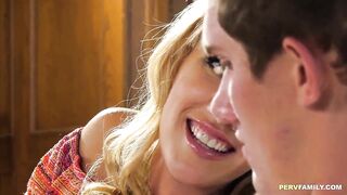 Stepsister is happy to rubs stepbrother's penis