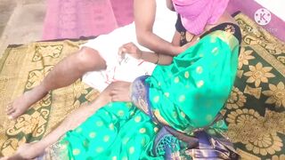 Sex inside green colour saree panty