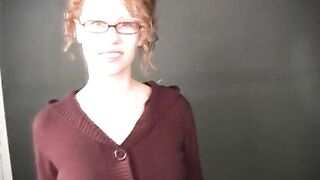 Nerdy smoking head hoe