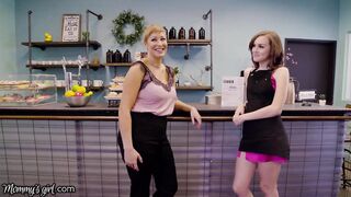 Bombshell cougar Shows Her 18yo Employee How To Taste Sweets