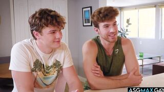 Hot gay threesome fuck sesh with hot studs