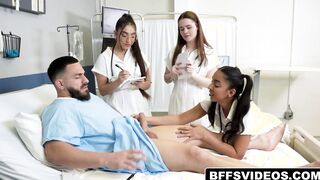 The babes suck his dick