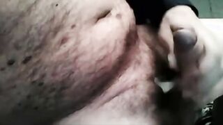 Mature Italian Stud Strokes His Thick Uncut Cock