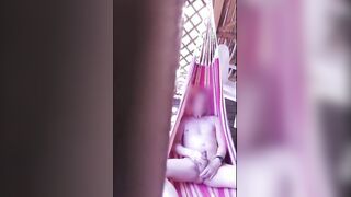 Outdoor Handjob in a Hangmat with a Big-Cocked Twink