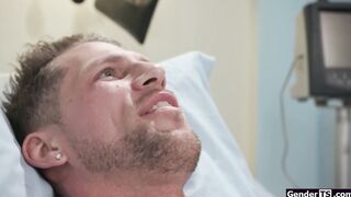 Trans nurse Gracie Jane helps with boner