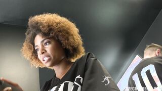Czech Streets 121: Extra Sexy Black Hairdresser