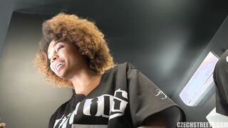 Czech Streets 121: Extra Sexy Black Hairdresser