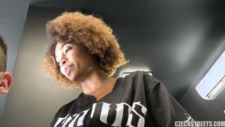 Czech Streets 121: Extra Sexy Black Hairdresser