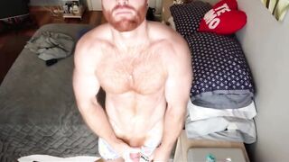 Muscular Ginger Stud Seth Forena Strokes His Big Cock Solo