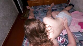 Movie Night With My Stepsister Ends With A Handjob & Blowjob