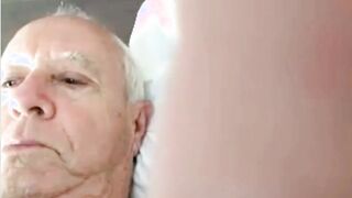 Grandpa Stroking on Cam