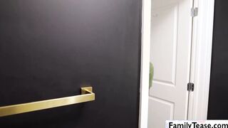 Busty Hailey Rose fucked by stepbro and stepdad