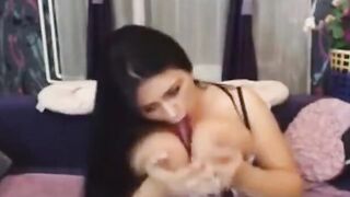 Big Tits Brunette's Solo Webcam Show