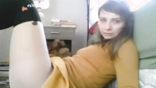 Insane orgasm during video chat (Amalia 19)