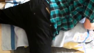 Twink Plays With His Pillow
