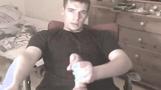 Muscular Man Strokes His Huge Cock