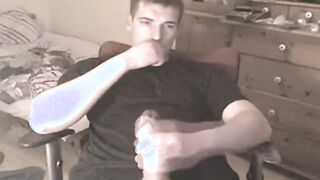 Muscular Man Strokes His Huge Cock