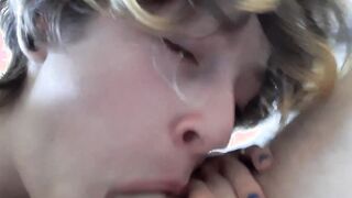 Cute Teen Babe Sucks and Swallows