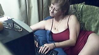 Granny with Glasses on Webcam 12