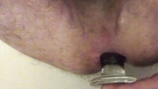 Big Glass Butt Plug Anal Gaping with a Twink