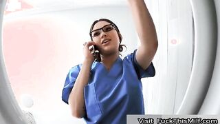 Sexy Nurse Alyx Star Finishes Her Morning Shower & Her Bf Kyle Mason Wants To Play