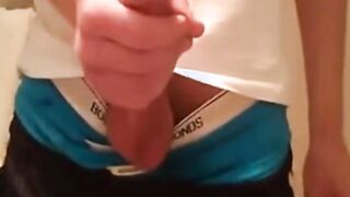 Twink ruins his orgasm after peehole play on webcam