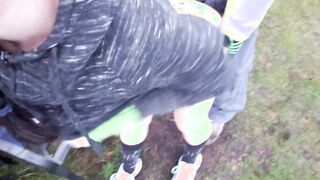 Public Blowjob and Masturbation with a Big Cock