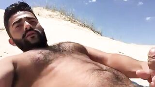 Greek Beach Jerk - Big Cock Hunk Outdoor Adventure