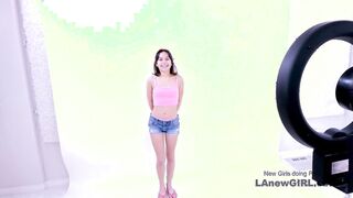 Tiny 18 yo Girl practices pumping big hard cock