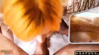 Beautiful Stepsister Gives Blowjob With Cum on Face