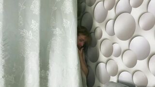 My Stepsister was Playing with Her Rubber Friend When I was Hiding Behind the Curtain