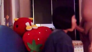 Asian Babe Sucks and Doggy Fucks