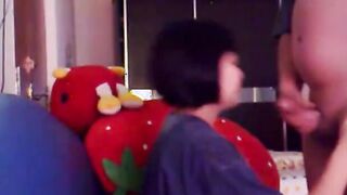 Asian Babe Sucks and Doggy Fucks