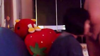 Asian Babe Sucks and Doggy Fucks