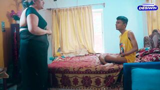 Horny house owner caught her tenant while he was masturbating