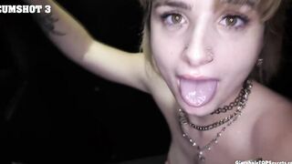 Evie and Honey swallowing 14 cumshots together!