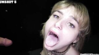Evie and Honey swallowing 14 cumshots together!