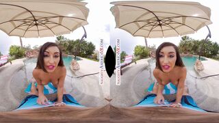 Coed babe Christiana Cinn oils up for you to slide all over her tight hot body