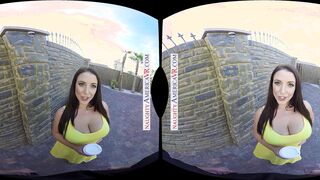Angela White treats a stranger to her huge natural melons