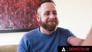 DEVILS SEX TAPE - Steamy Bi-Curious Three-Way With A Wild Double Penetration Sandwich
