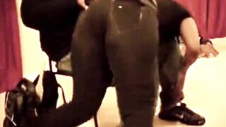spanking Stepdaughter's Nandi black booty
