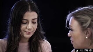 INNOCENT TABOO Orphaned teen-Year-Older Natalie Brooks Surrenders To Creepy Lovers's 3 Way Advances