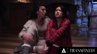 TRANSFIXED - Hottie Kasey Kei Creampies Lulu Chu During Passionate Sex Into Cabin Into The Woods To Warm Up