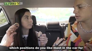 Lucky married taxi driver! Influencer famous for her adult content strips naked in he