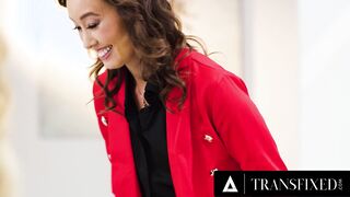 TRANSFIXED - Transexual Lawyer Gracie Jane & Her Rival Settle Lawsuit Their Own Way! ROUGH SEX & SQUIRTING