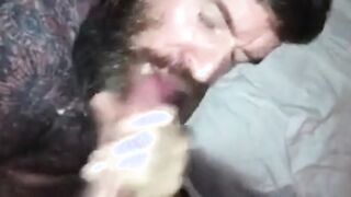 Tatted Daddy Shows Off His Amazing Blowjob Skills