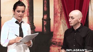 Kinky dark hair sub gets waxen and toyed