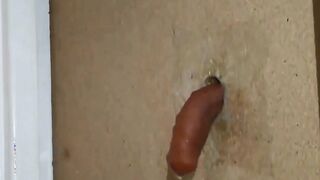 Glory Hole Amateur Takes on Big Cocks